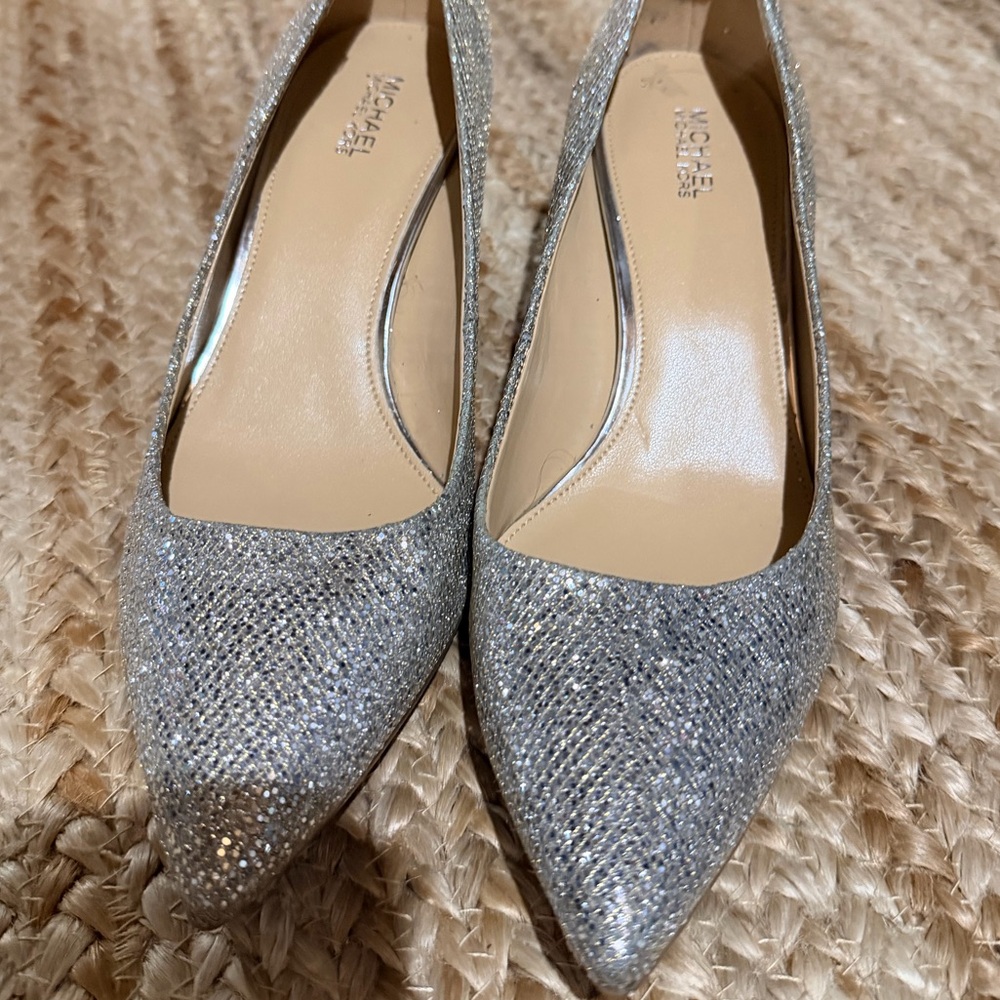 Michael Kors Sparkling Silver Heels